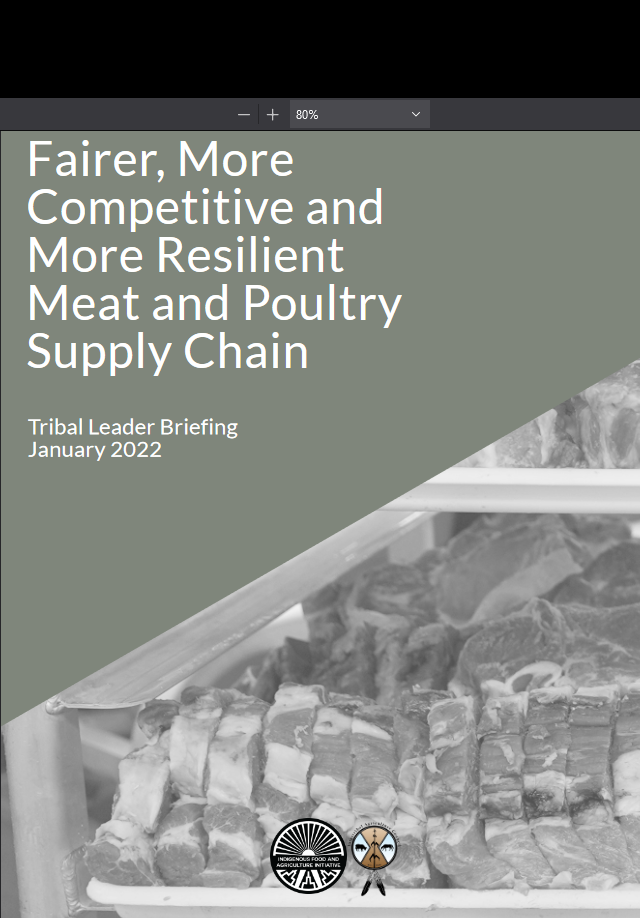 Creating a Tribal Action Plan for a Fairer, More Competitive and More Resilient Meat and Poultry Supply Chain