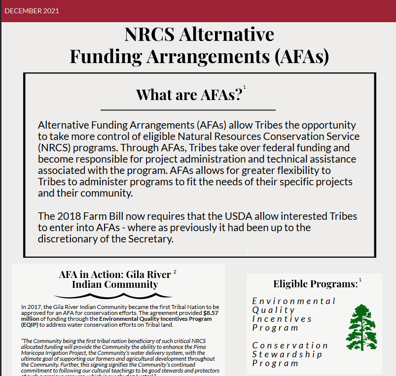 NRCS Alternative Funding Arrangements (AFAs)