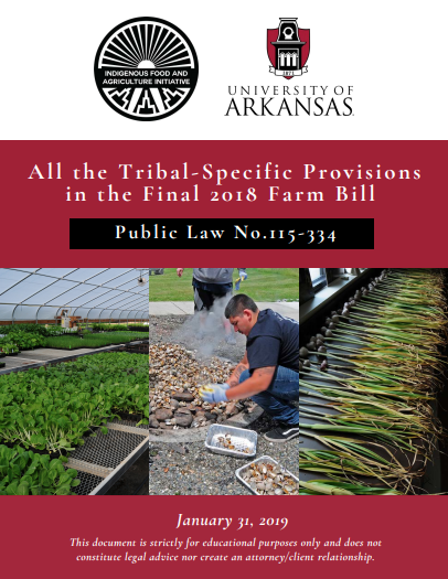 Tribal-Specific Provisions in the Final 2018 Farm Bill