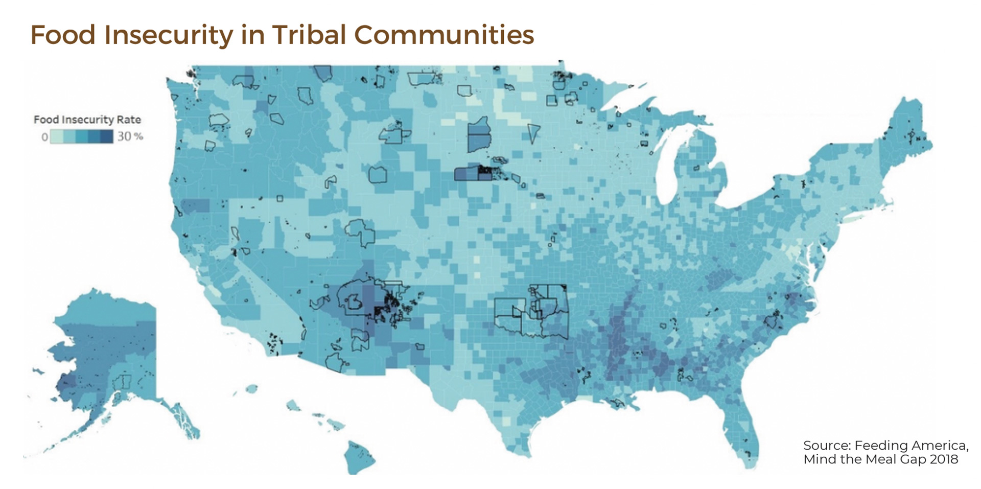 Map of Food Insecurity in Tribal Communities