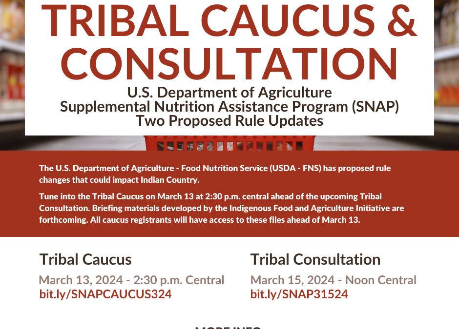 Tribal Consultation: SNAP